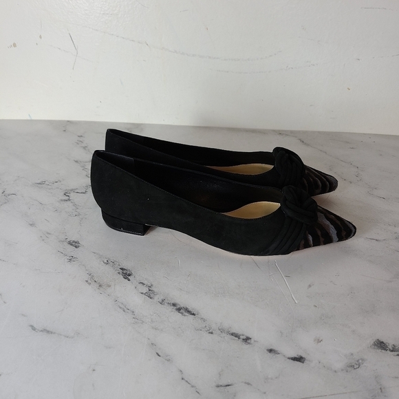 Alexandre Birman Vicky Black Leopard Pony Hair Pointed Toe Flats 7 NWT - Picture 4 of 9